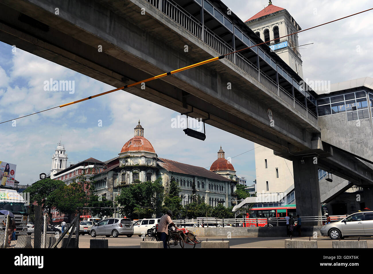 MYANMAR. Yangon. Strand Road 2015. Stockfoto