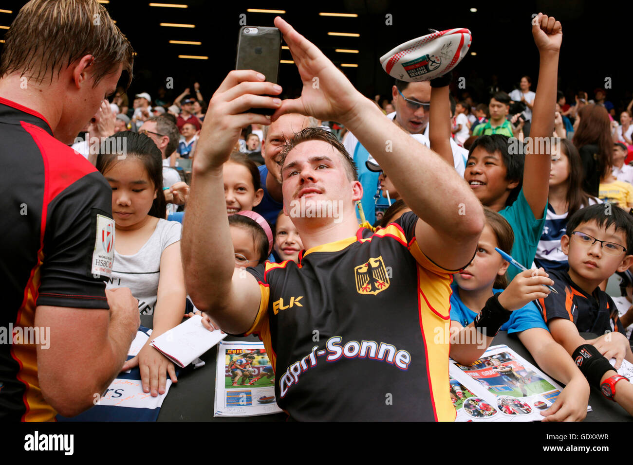 Deutsche Rugby-Nationalmannschaft bei Hong Kong Sevens 2016 Stockfoto