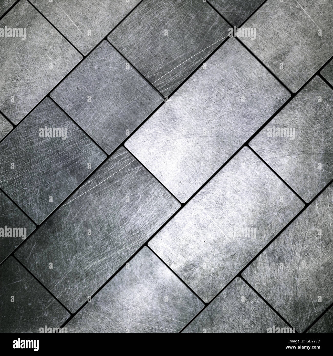 Grunge Metallplatte 3d Illustration. Hintergrund und Textur. Stockfoto