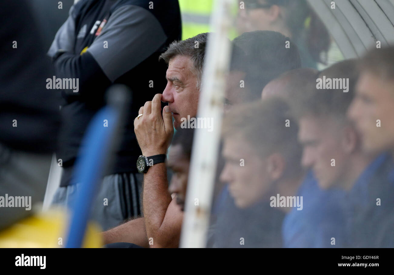 Sunderland-Manager Sam Allardyce während der Vorsaison Freundschaftsspiel im Victoria Park, Hartlepool. PRESSEVERBAND Foto. Bild Datum: Mittwoch, 20. Juli 2016. Finden Sie unter PA Geschichte Fußball Hartlepool. Bildnachweis sollte lauten: Richard Verkäufer/PA Wire. Einschränkungen: EDITORIAL verwenden nur keine unbefugten Audio, Video, Daten, Spielpläne, Verbandsliga/Logos oder "live"-Dienste. Im Spiel Onlinenutzung beschränkt auf 75 Bilder, keine video Emulation. Keine Verwendung in Wetten, Spiele oder Vereinsspieler/Liga/Einzelpublikationen. Stockfoto