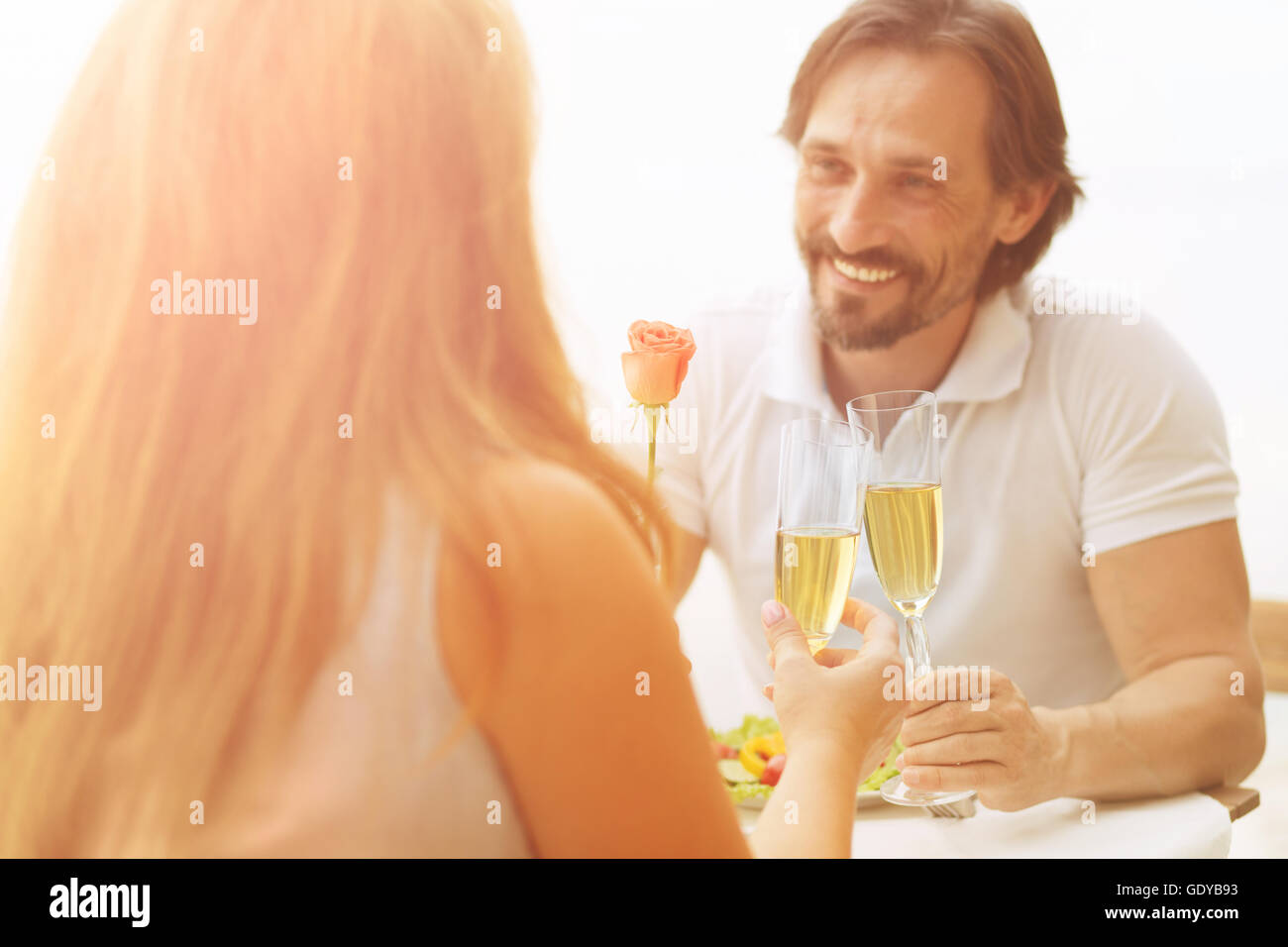 Älteres Paar im freien Stockfoto