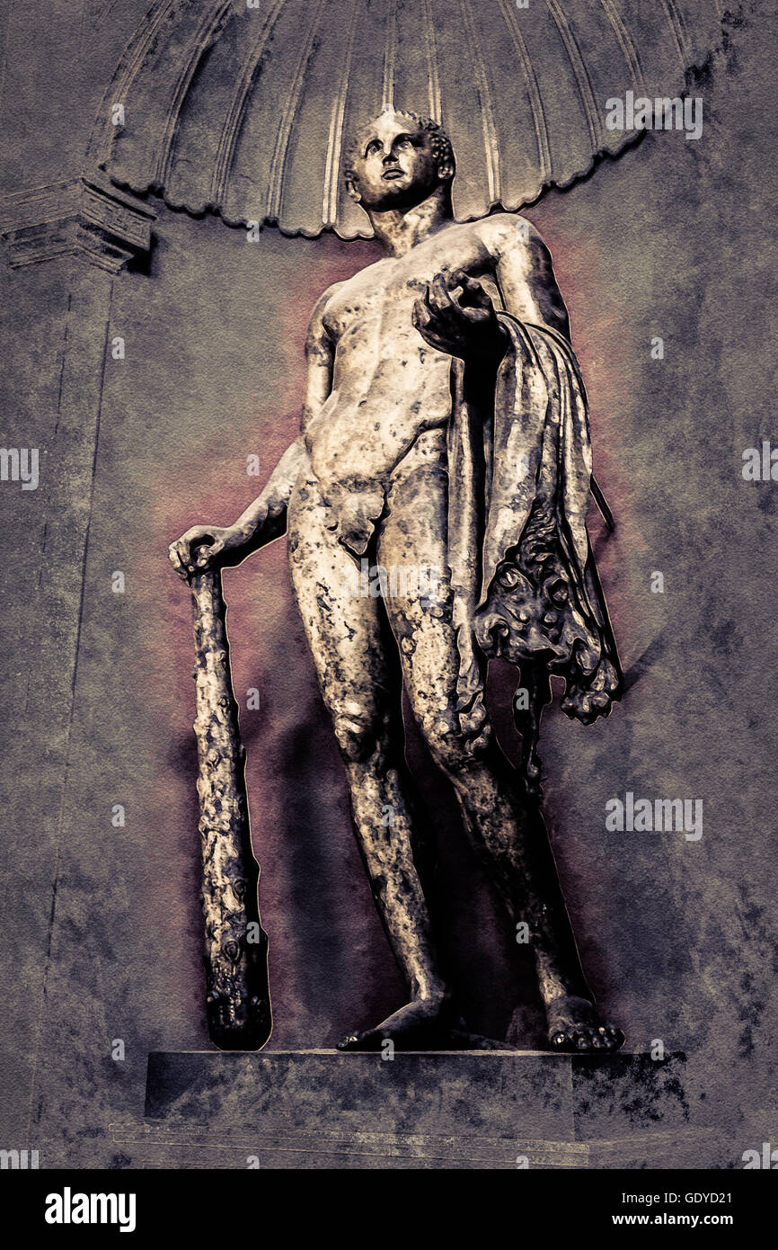 Hercules von Theater des Pompeius in den Vatikanischen Museen Stockfoto