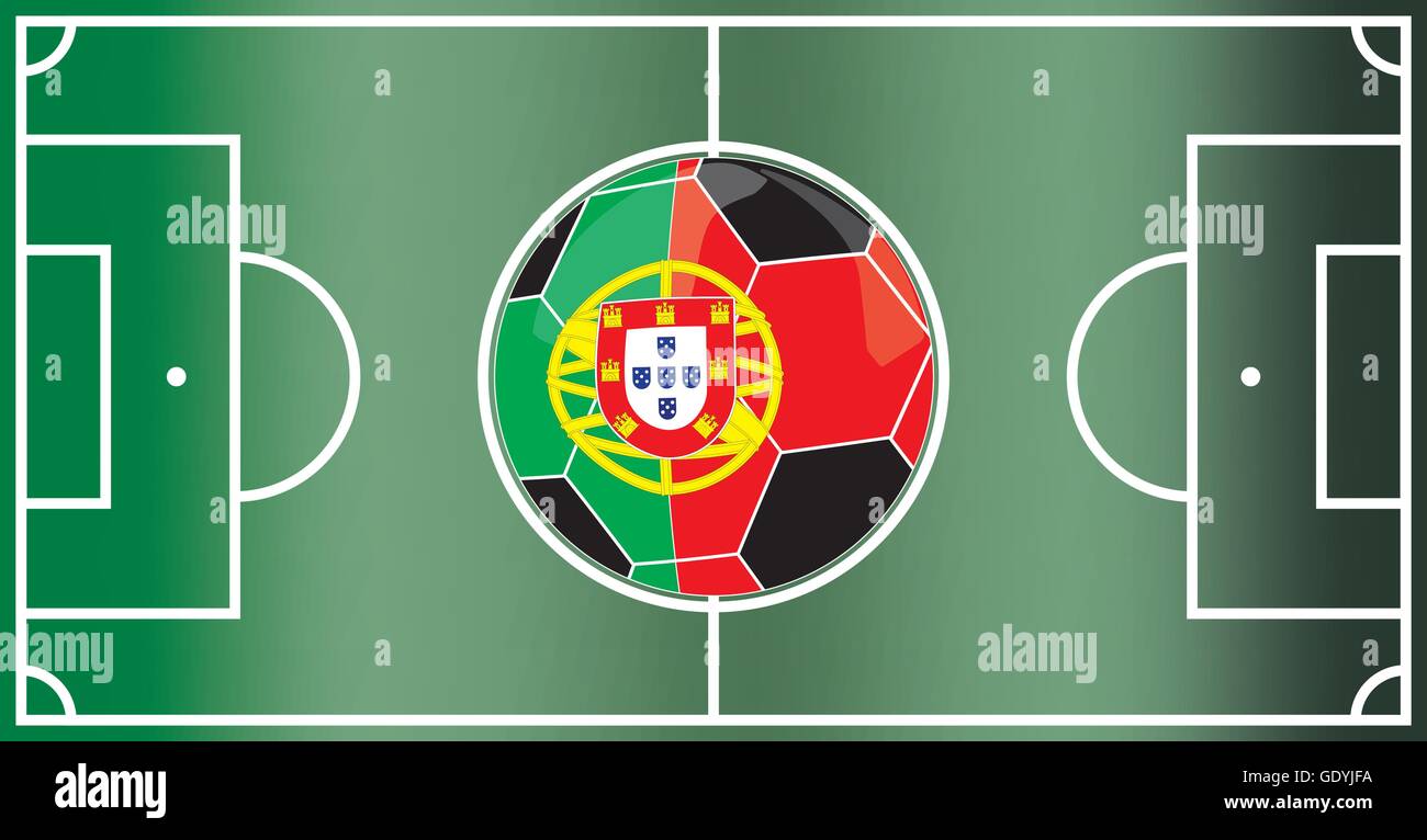 Portugal-Fußballplatz Stock Vektor