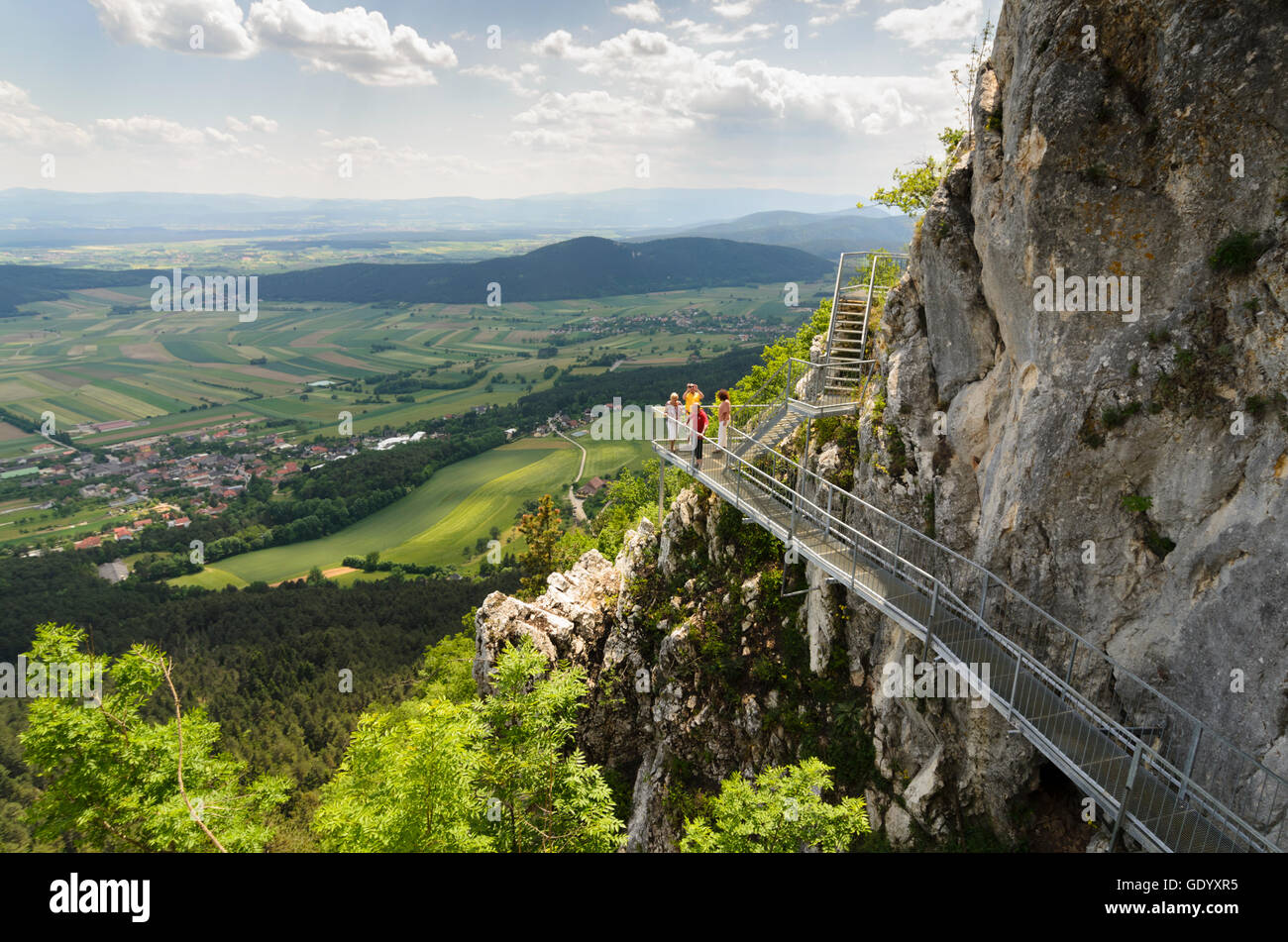 Naturpark Hohe Wand: "steinigen Weg" in der hohen Wand beim Kohlröserlhaus, Österreich, Niederösterreich, Niederösterreich, Wiener Alpen Stockfoto