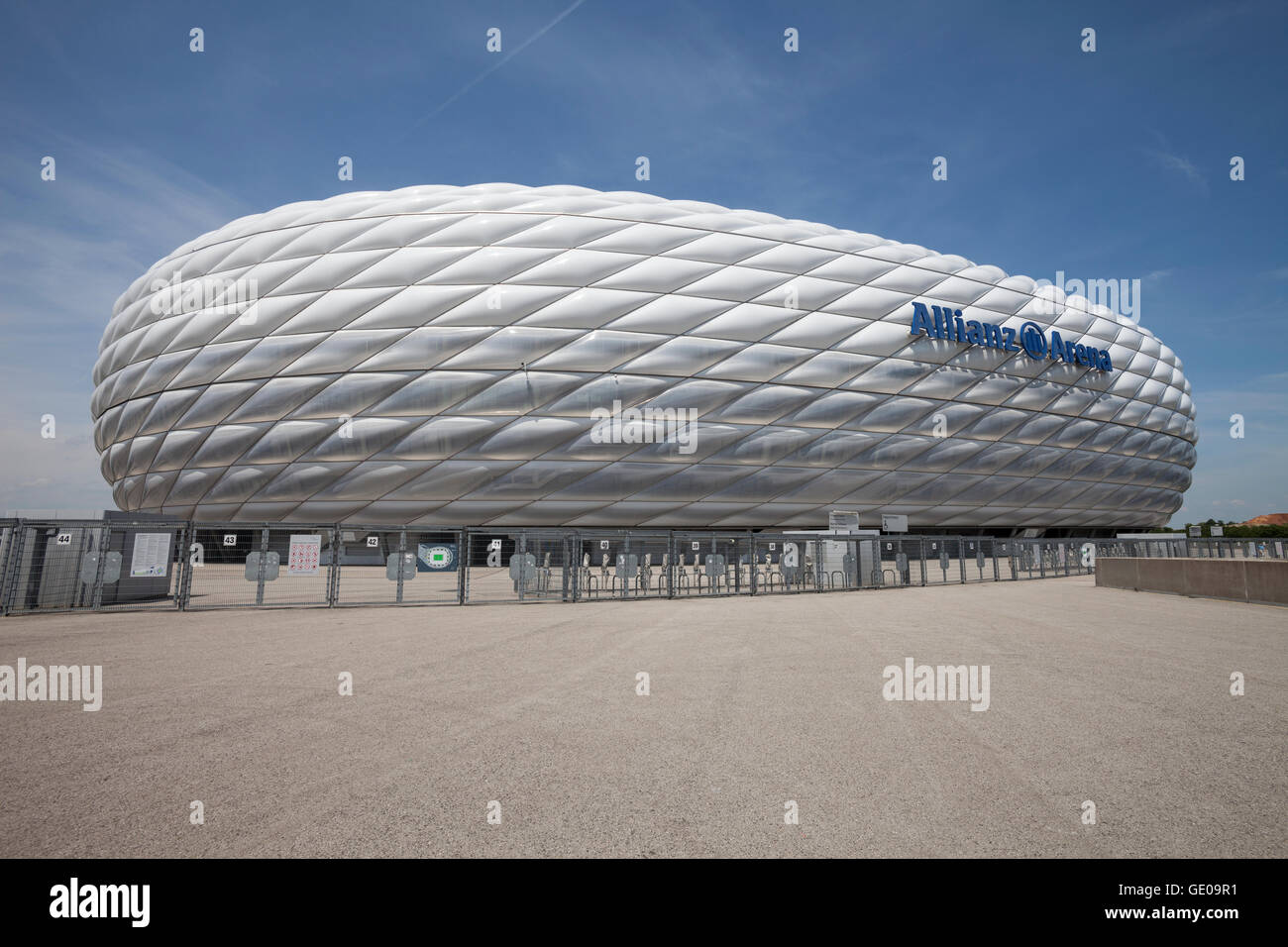 Geographie/Reisen, Deutschland, Bayern, München, Allianz Arena, Baujahr: 2002 - 2005 von Herzog und de Meuron, Additional-Rights - Clearance-Info - Not-Available Stockfoto