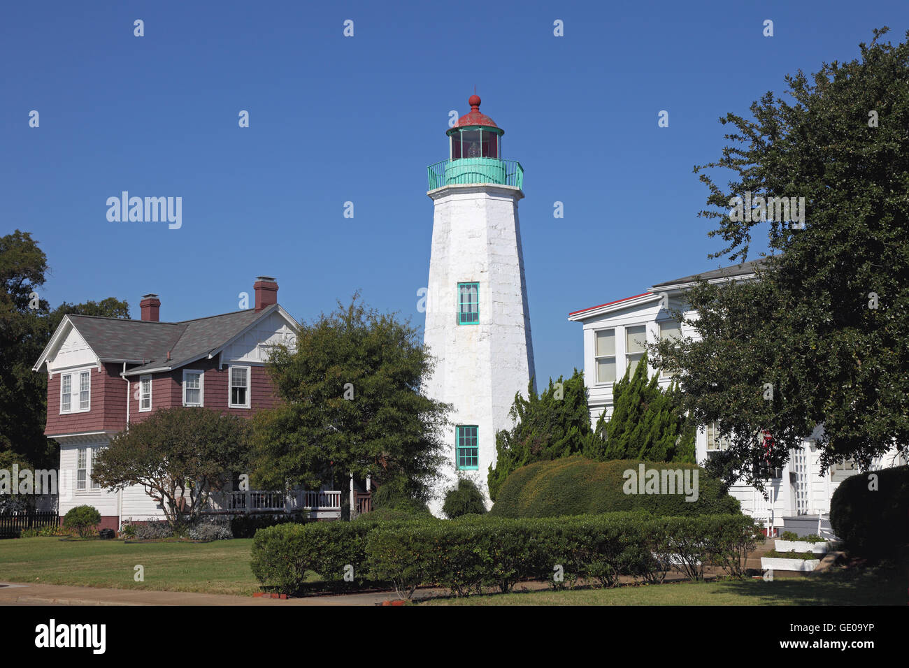 Geographie/Reisen, USA, Virginia, Hampton, alten Punkt Komfort Leuchtturm, gebaut 1802, Außenansicht, Additional-Rights - Clearance-Info - Not-Available Stockfoto