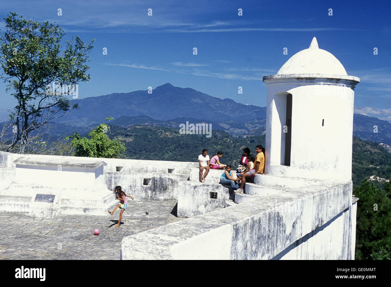 Das Schloss im Dorf Gracias in Honduras in Mittelamerika Stockfoto