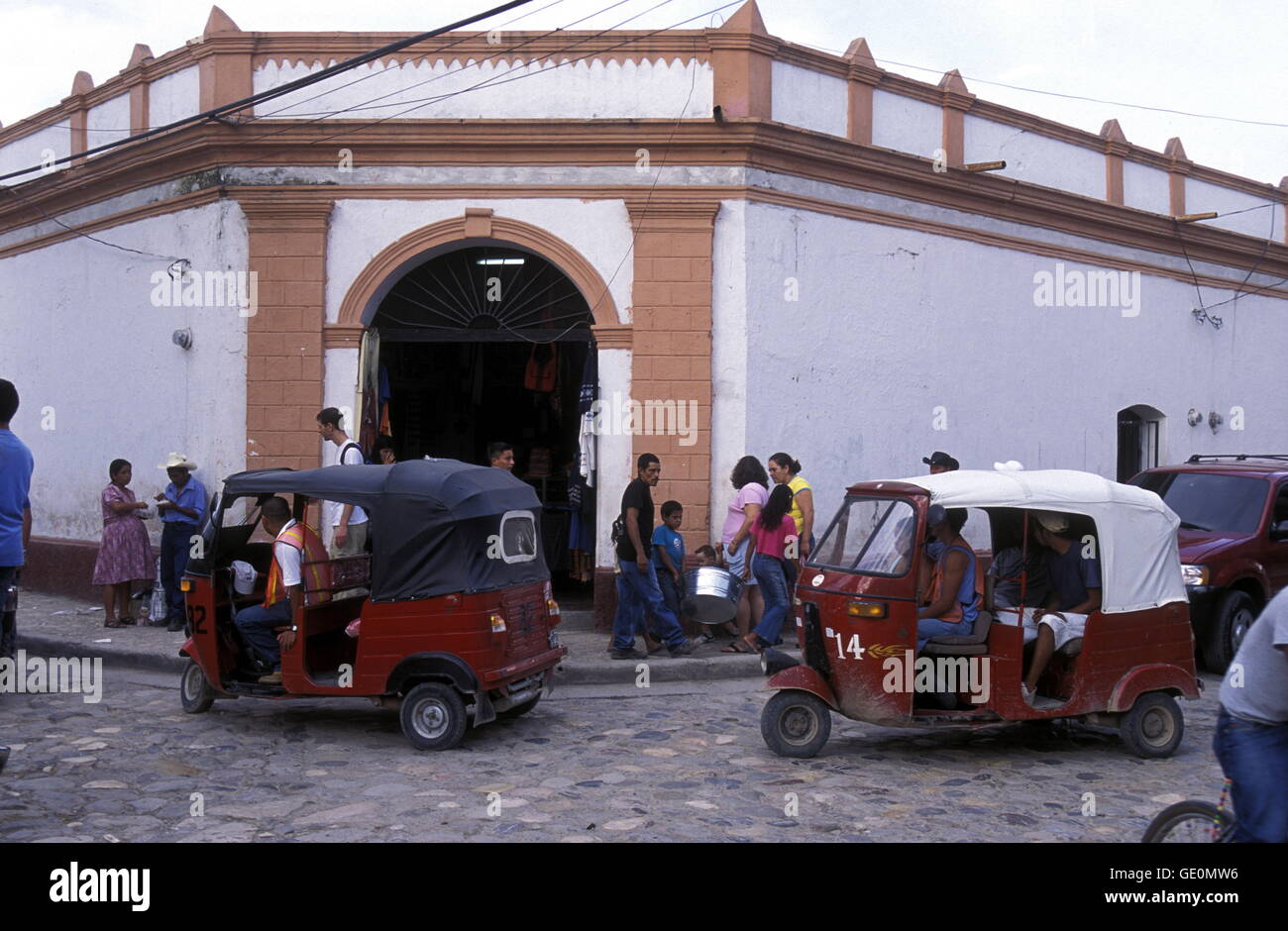 die Altstadt der Stadt Copán in Honduras in Mittelamerika Stockfoto