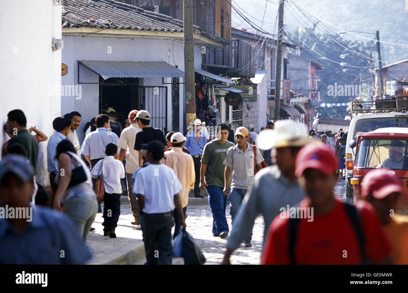 die Altstadt der Stadt Copán in Honduras in Mittelamerika Stockfoto