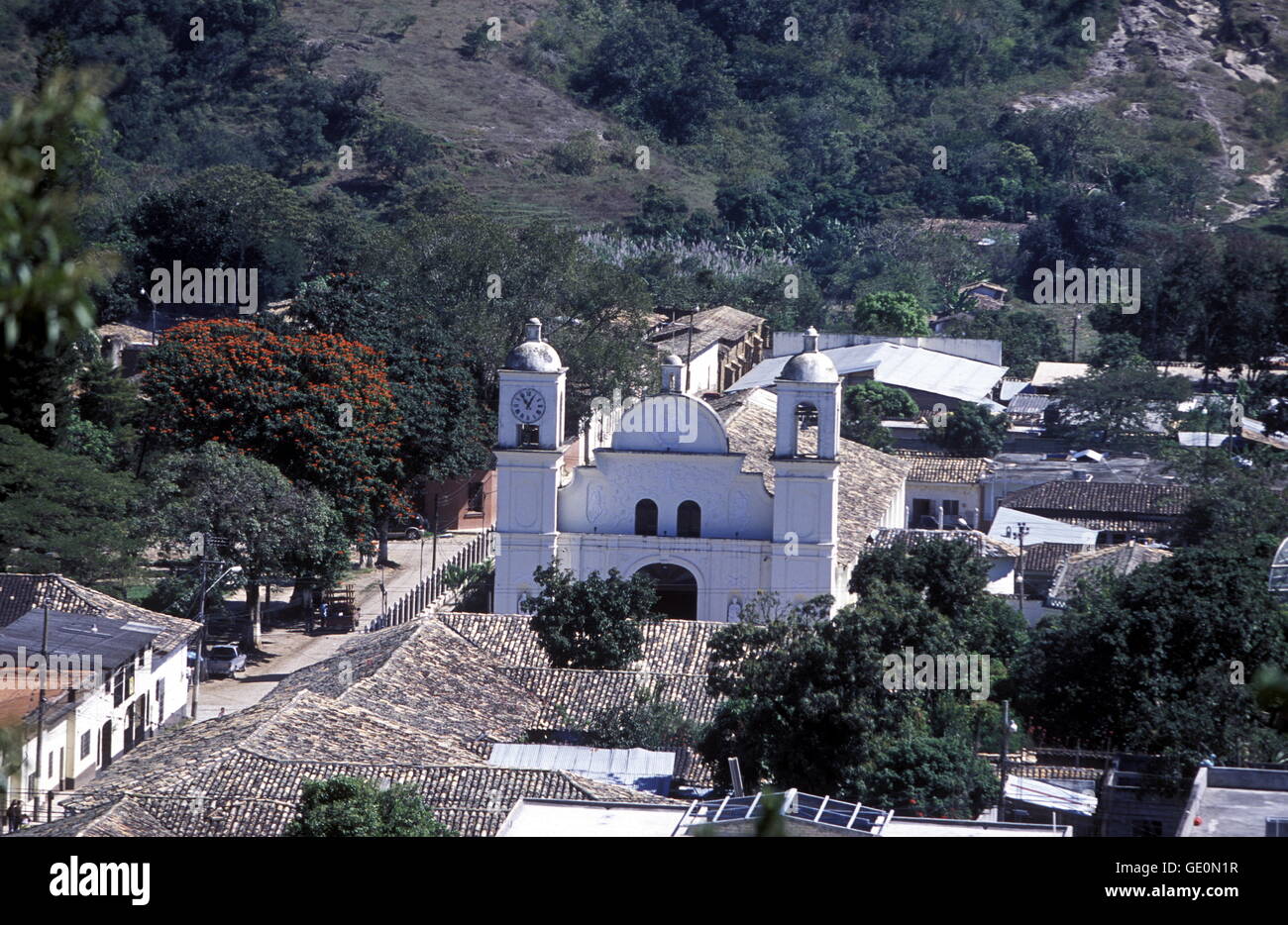 Das Dorf Gracias in Honduras in Mittelamerika, Stockfoto