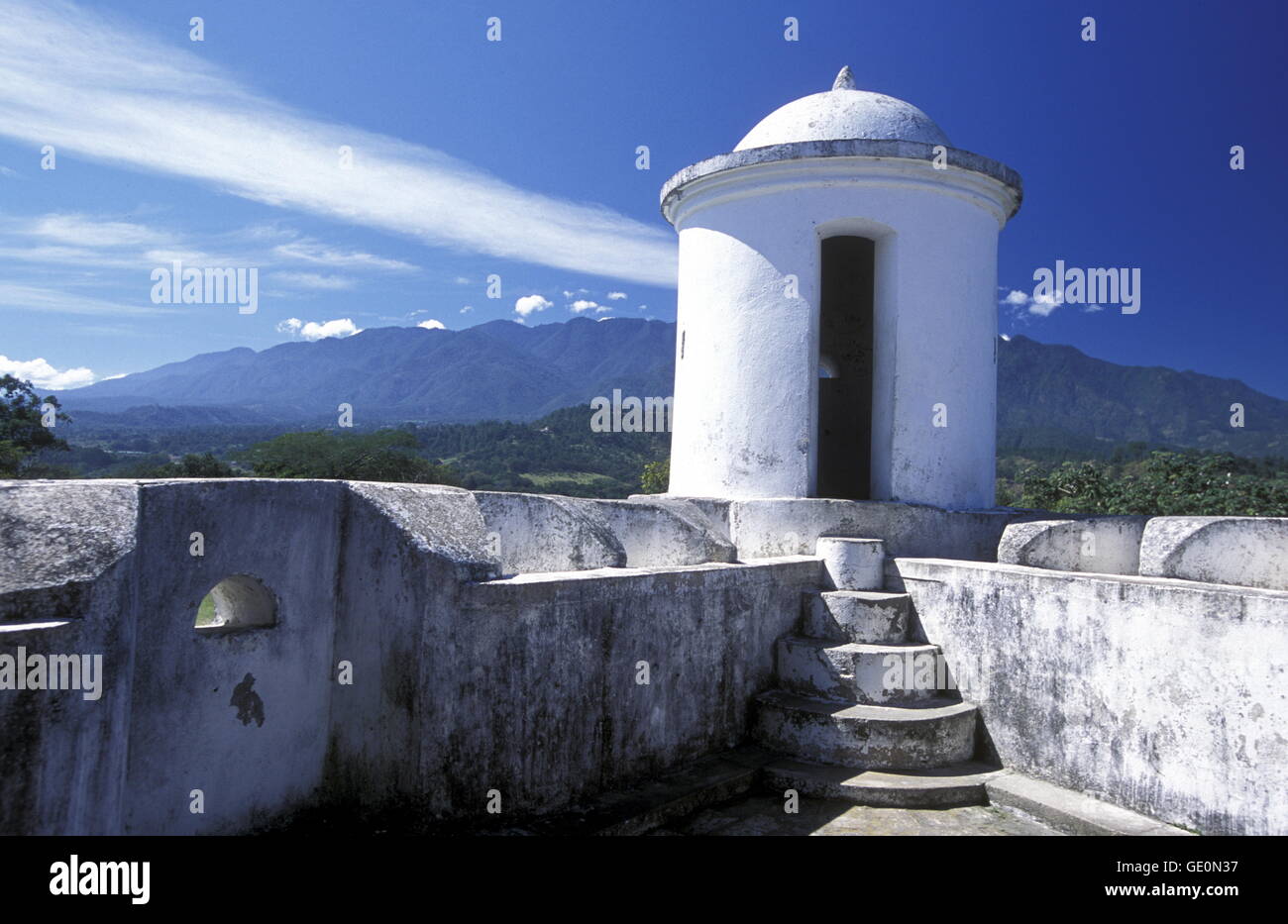 Das Schloss im Dorf Gracias in Honduras in Mittelamerika Stockfoto