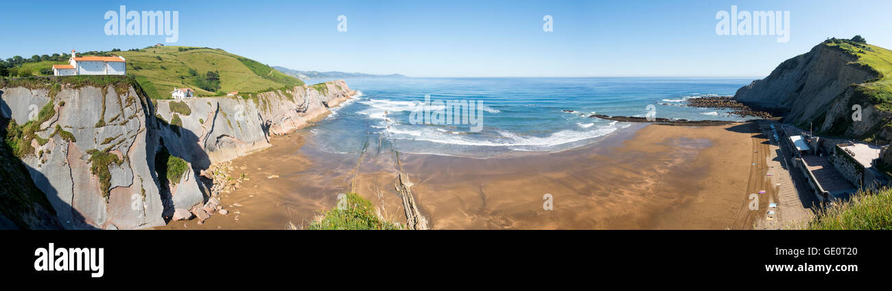 Itzurun Strand Panorama Stockfoto