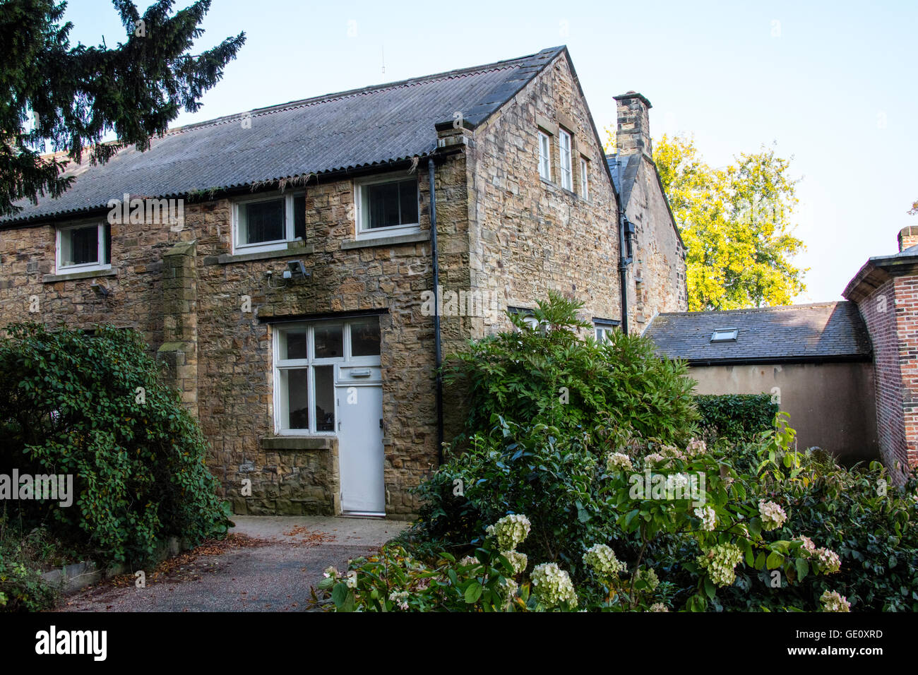 Ein Besuch in Bakewell in Derbyshire Stein Gebäude traditionelle Großbritannien Stockfoto