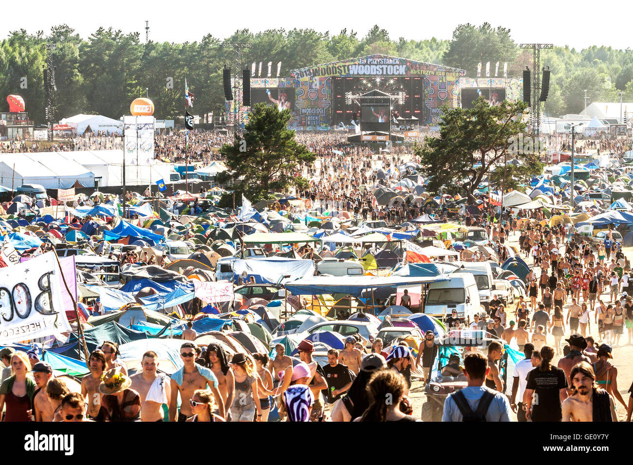 19. Przystanek Woodstock (Woodstock-Festival), größte Sommer open Air Ticket kostenlos Rockmusikfestival in Europa. Stockfoto