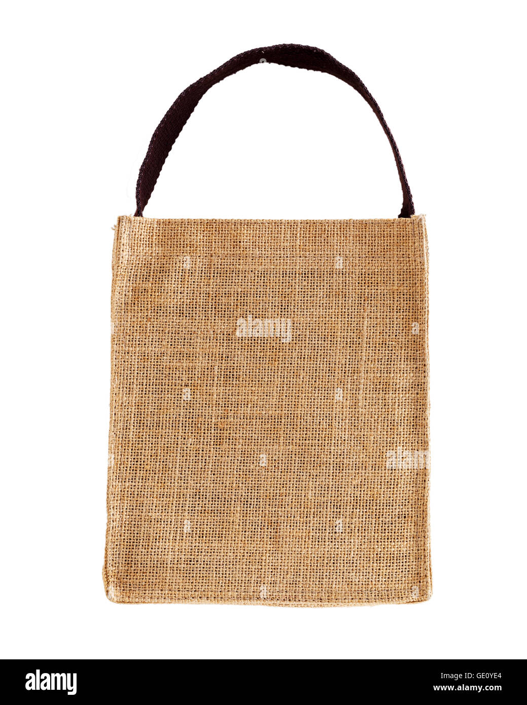 Hessischen Öko Tasche isoliert auf weißem Hintergrund Stockfoto