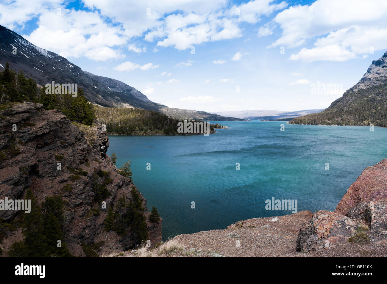 St. Mary Lake im Glacier National Park, Montana Stockfoto