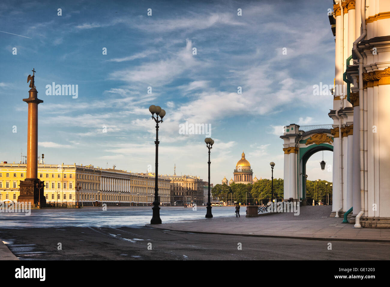 Geographie/Reisen, Russland, Schlossplatz, St. Petersburg, Additional-Rights - Clearance-Info - Not-Available Stockfoto