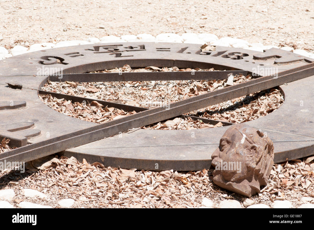 Filippo Brunelleschi Skulptur von Yigal Tumarkin im Abu Nabut Park in Jaffa, Israel Stockfoto