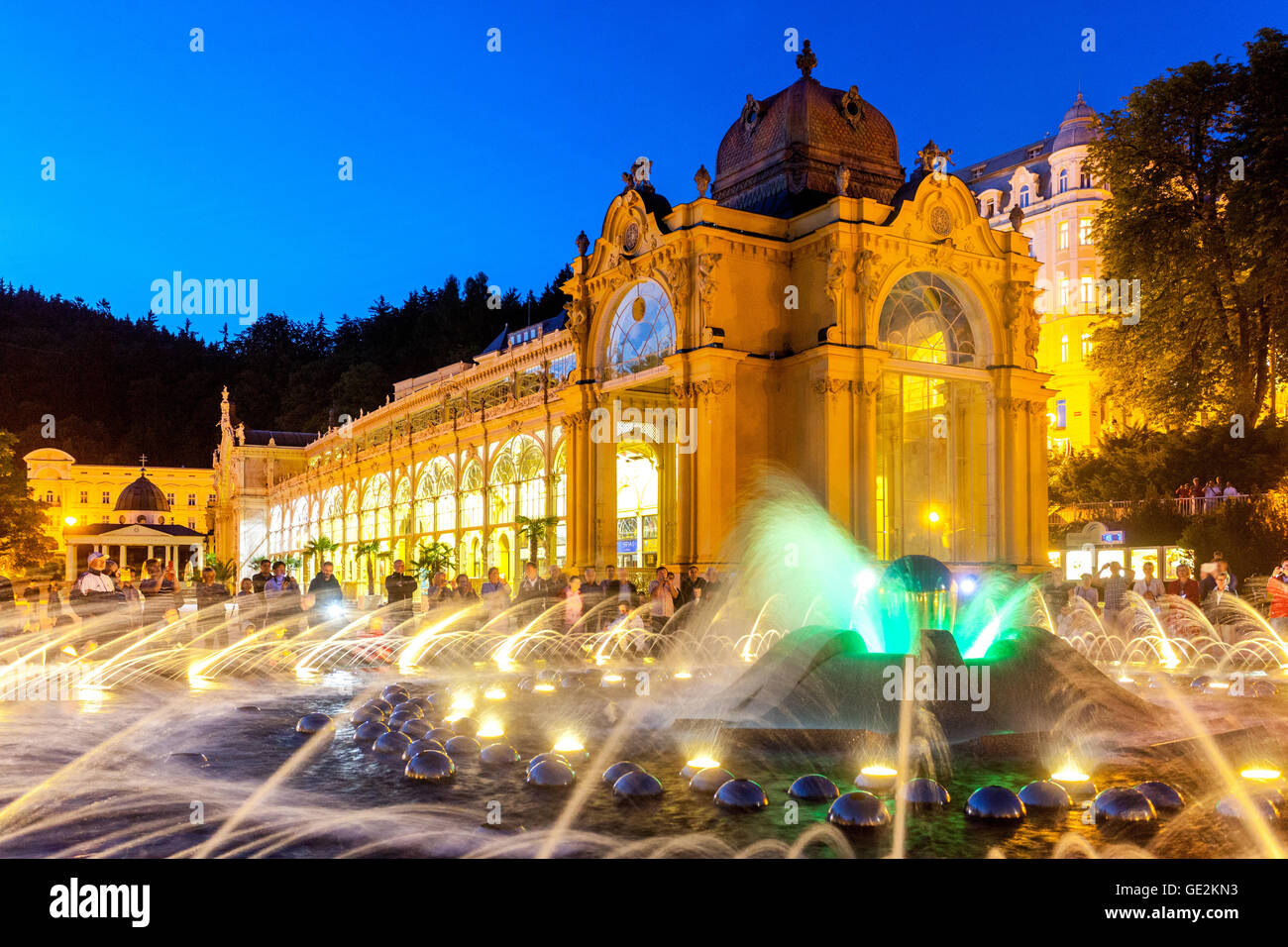 Kolonnade, Marianske Lazne, Tschechische Kurstadt Tschechien Stockfoto