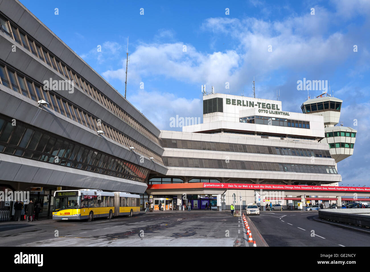 Blick auf den Flughafen Tegel. Stockfoto