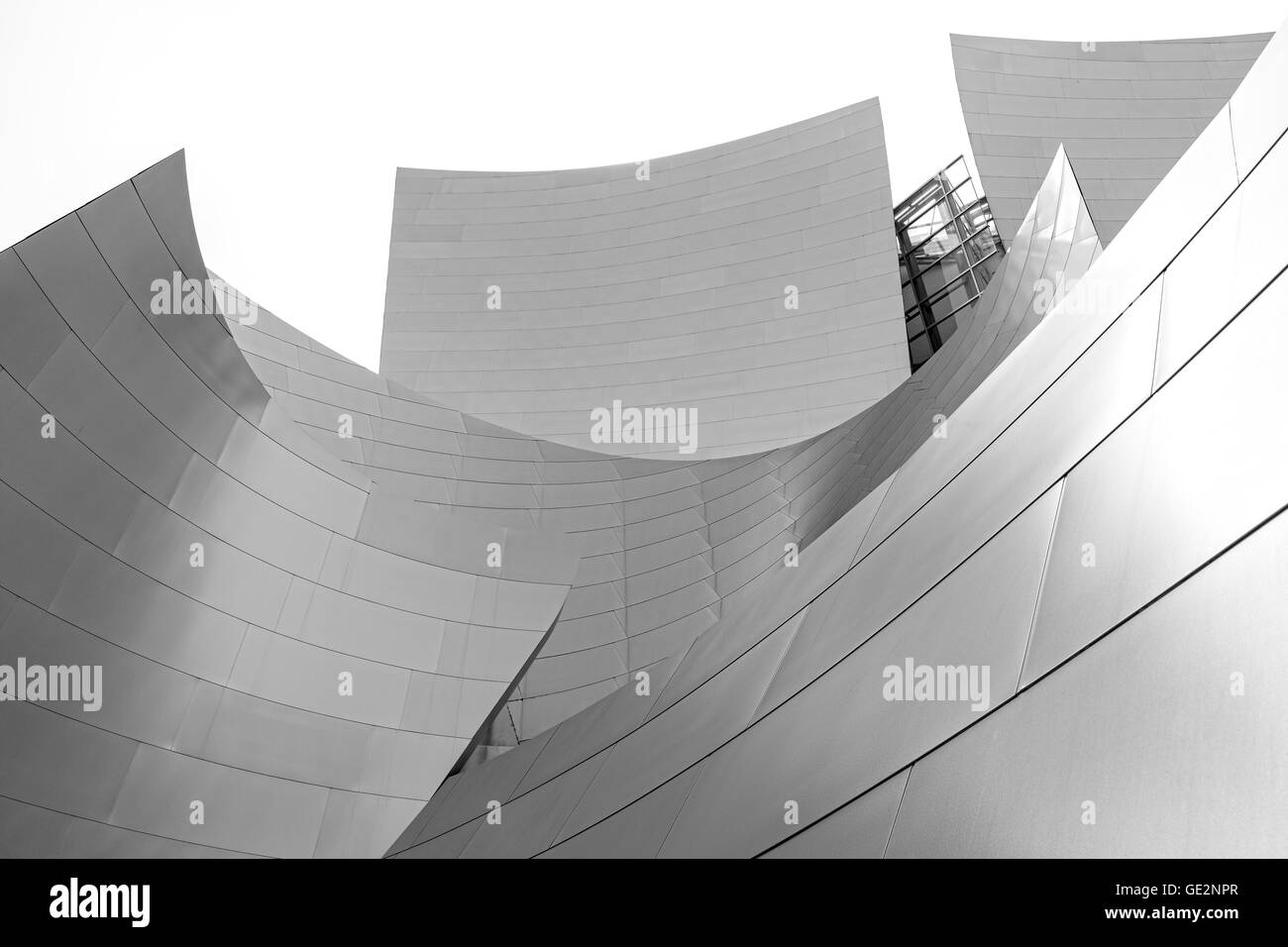 Walt Disney Concert Hall von dem Architekten Frank Gehry entworfen. Stockfoto
