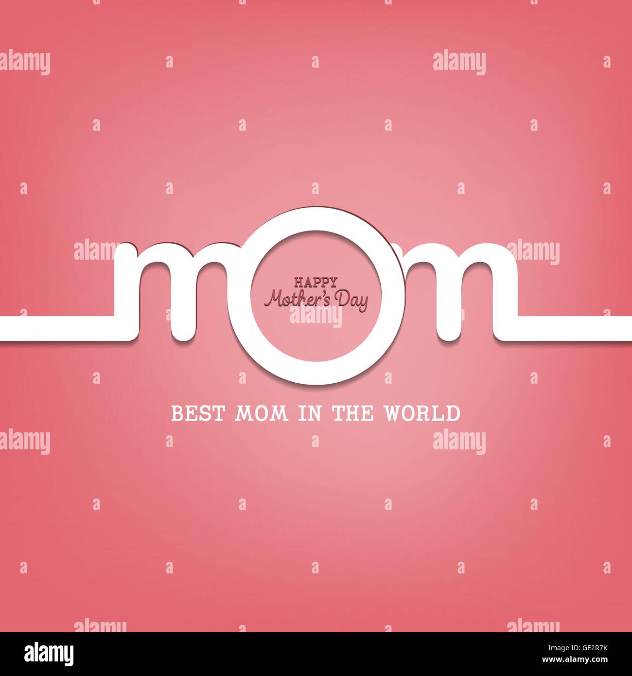 glückliche Mutter Tag Typografie und Hintergrund. rote und rosa Herz, um Liebe und Mutter. kann sein Einsatz für die Grußkarte, Web desi Stock Vektor