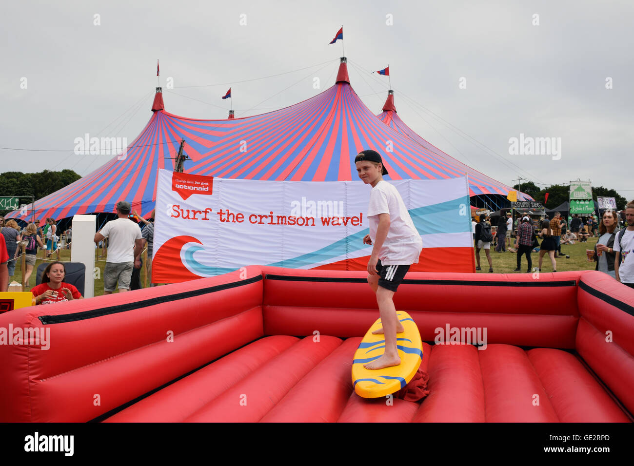ActionAid Fundraising, Latitude Festival 2016, Henham Park, Suffolk, UK. Stockfoto