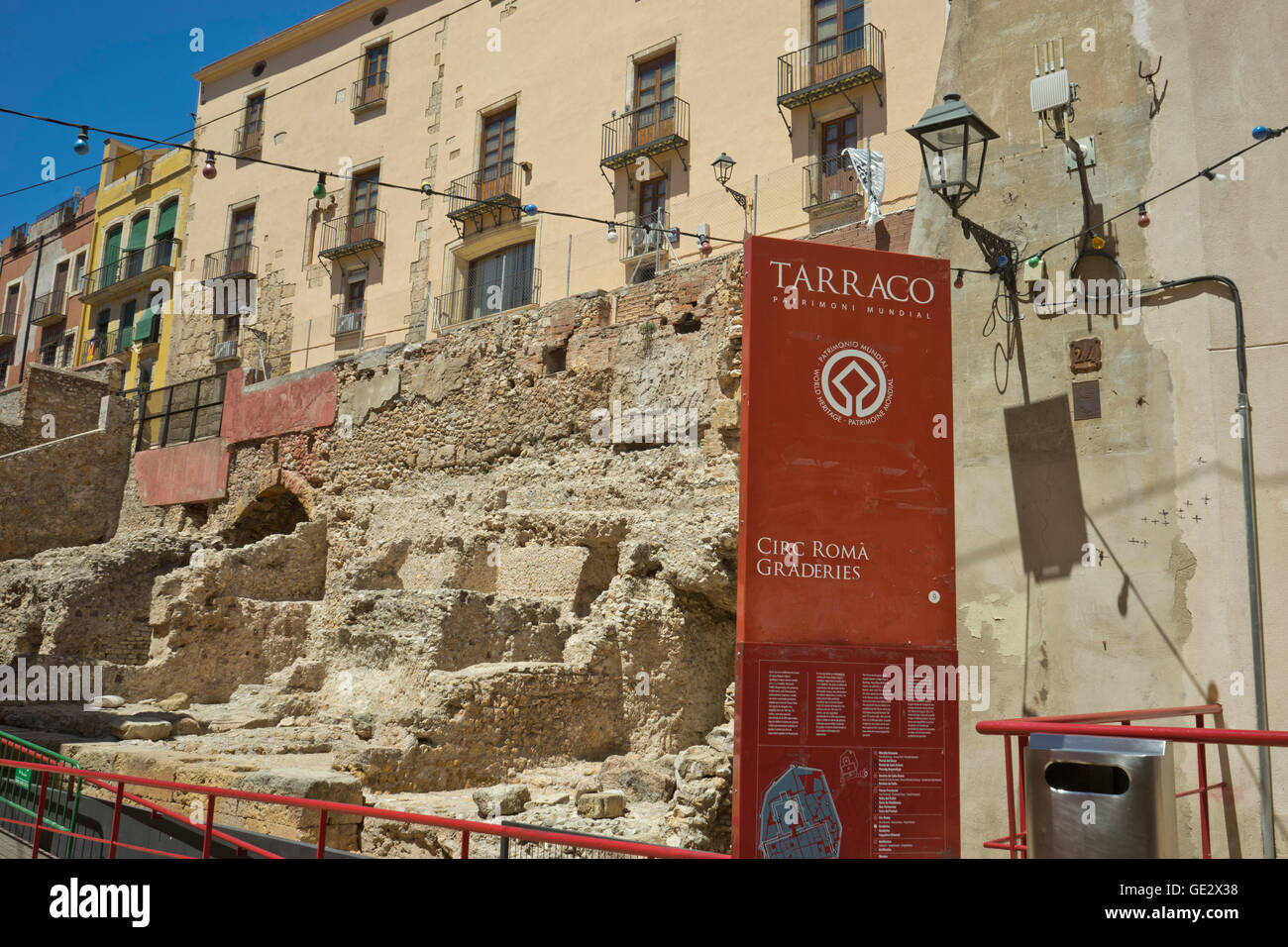 Ruinen des römischen Zirkus in die Altstadt von Tarragona. Katalonien. Spanien Stockfoto