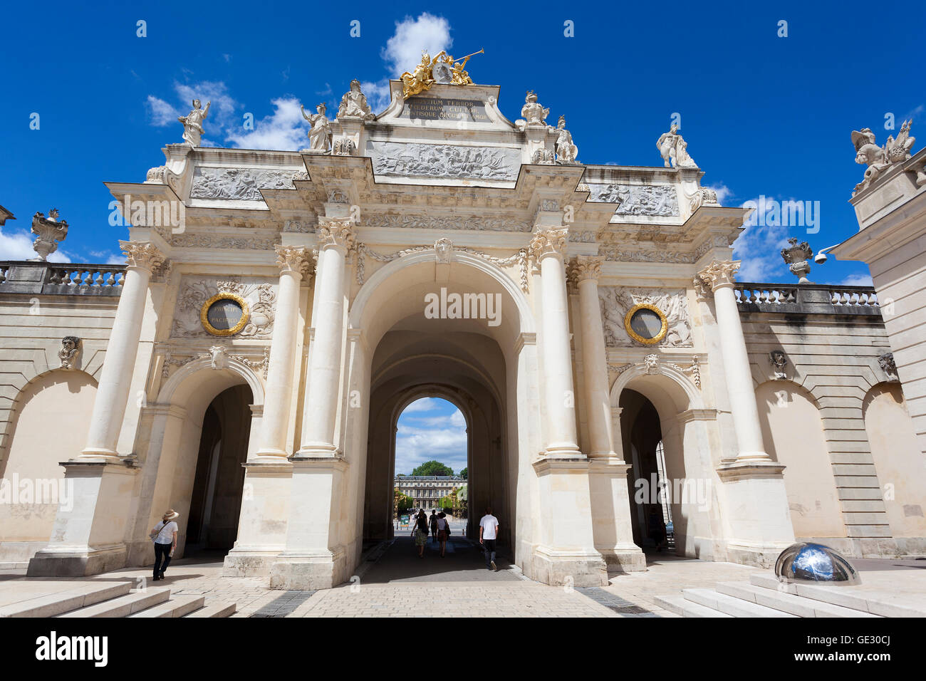 Arc de Triomphe. Triumphbogen errichtet im Jahre 1756, Nancy, Meurthe-et-Moselle, Champagne-Ardenne-Elsass-Lothringen, Frankreich Stockfoto