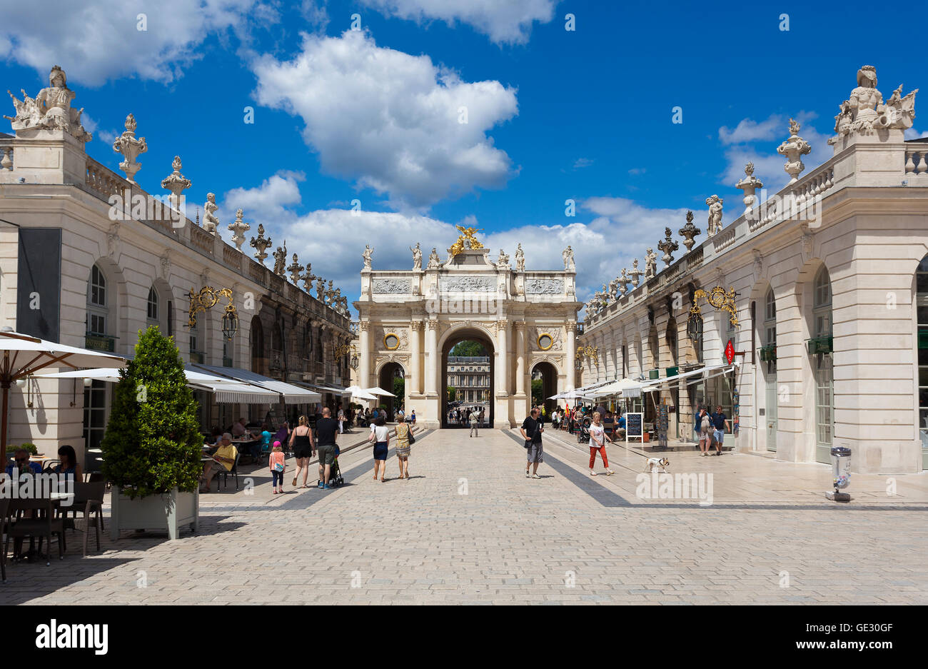 Arc de Triomphe. Triumphbogen errichtet im Jahre 1756, Nancy, Meurthe-et-Moselle, Champagne-Ardenne-Elsass-Lothringen, Frankreich Stockfoto