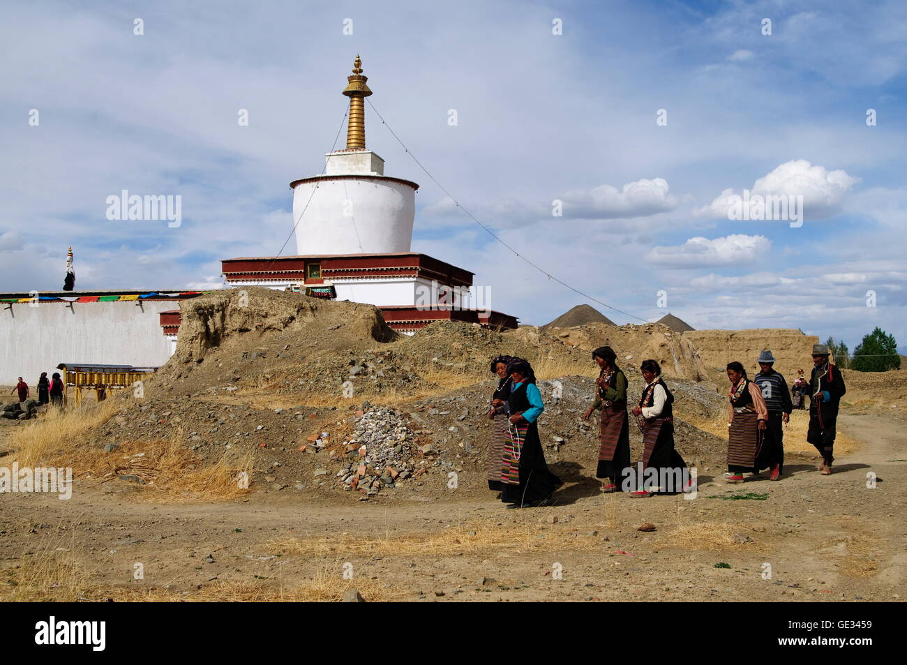 Geographie/Reisen, China, Shigatse, Stupa, Additional-Rights - Clearance-Info - Not-Available Stockfoto