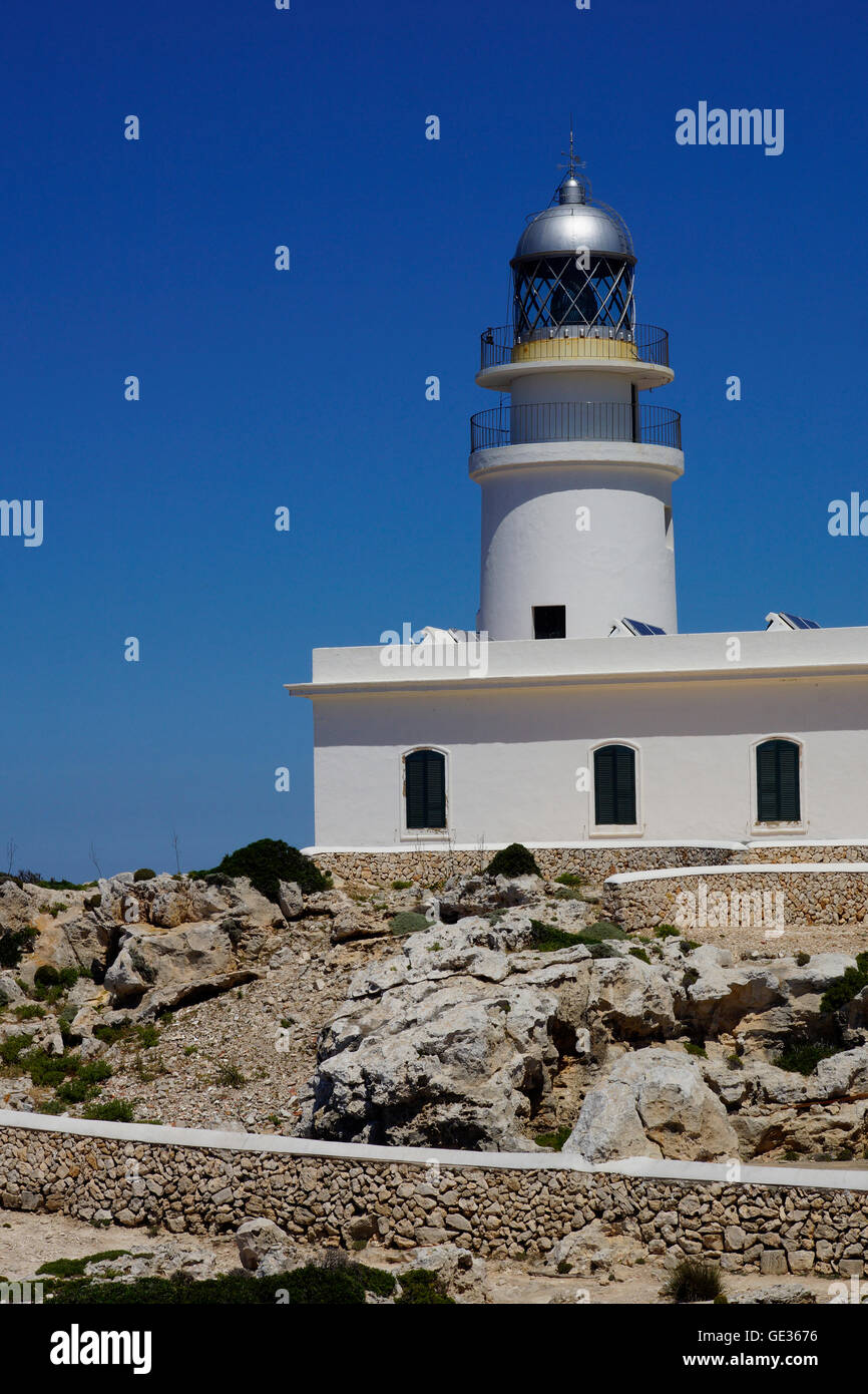 Geographie/Reisen, Spanien, Balearen, Menorca, Islds. Cap de Cavalleria: Leuchtturm am nördlichsten Kap der Inselgruppe der Balearen, Additional-Rights - Clearance-Info - Not-Available Stockfoto