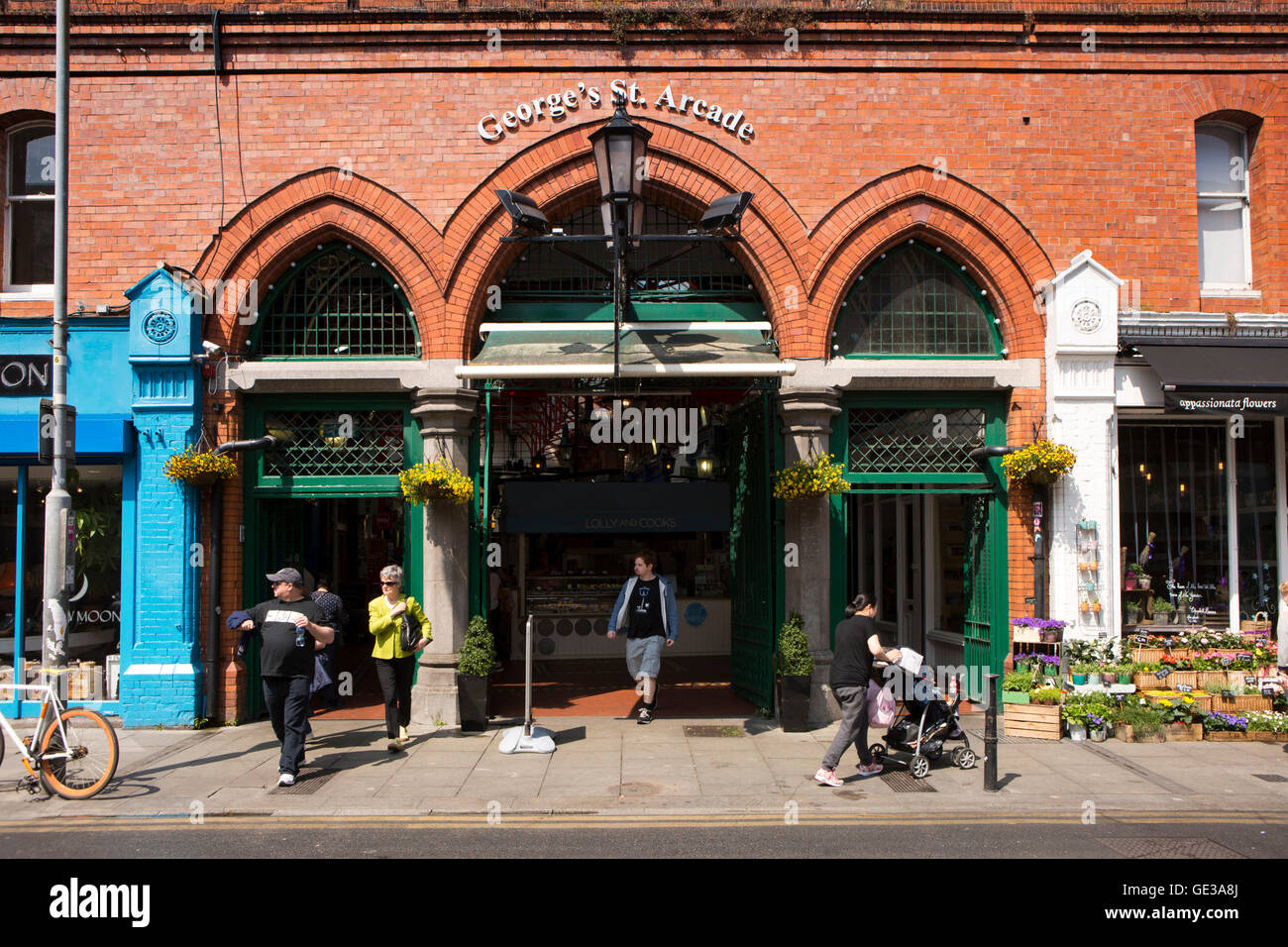 Irland, Dublin, Drury Straße, Eingang bis 1881 Georges Street Arcade Stockfoto