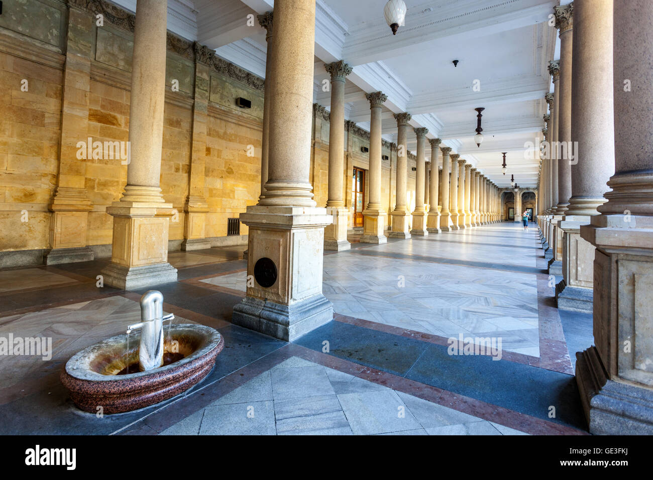 Mühle Kolonnade Karlsbad Thermalquelle Tschechische Republik Wells Karlsbad Tschechische Republik Europa Karlsbad Tschechien Stockfoto