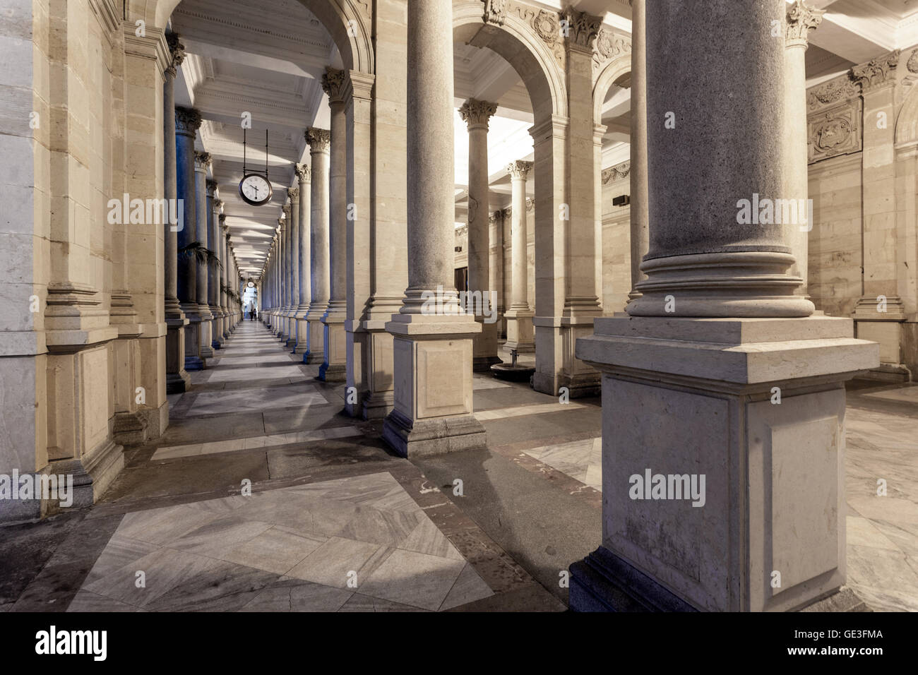 Mill Colonnade, Karlovy Vary, Tschechische Kurort, Tschechische Republik Stockfoto
