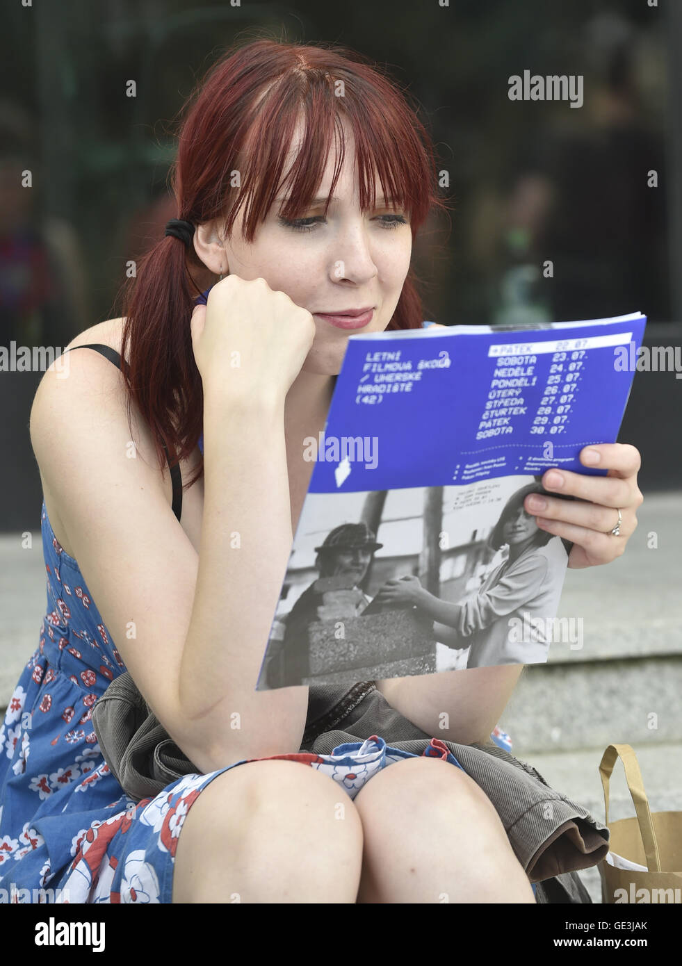 Uherske Hradiste, Tschechien. 22. Juli 2016. Das größte nicht-kompetitiver Filmevent Sommer Film Schule (LFS) in der Tschechischen Republik, im Besitz der Vereinigung des Filmclubs statt findet in Uherske Hradiste bis 30. Juli. In diesem Jahr das Festival konzentriert sich auf die Kinematographie von den Philippinen und American independent-Filme. Bisher haben mehr als 3000 Besucher des Festivals, 22. Juli 2016 angemeldet. © Dalibor Gluck/CTK Foto/Alamy Live-Nachrichten Stockfoto