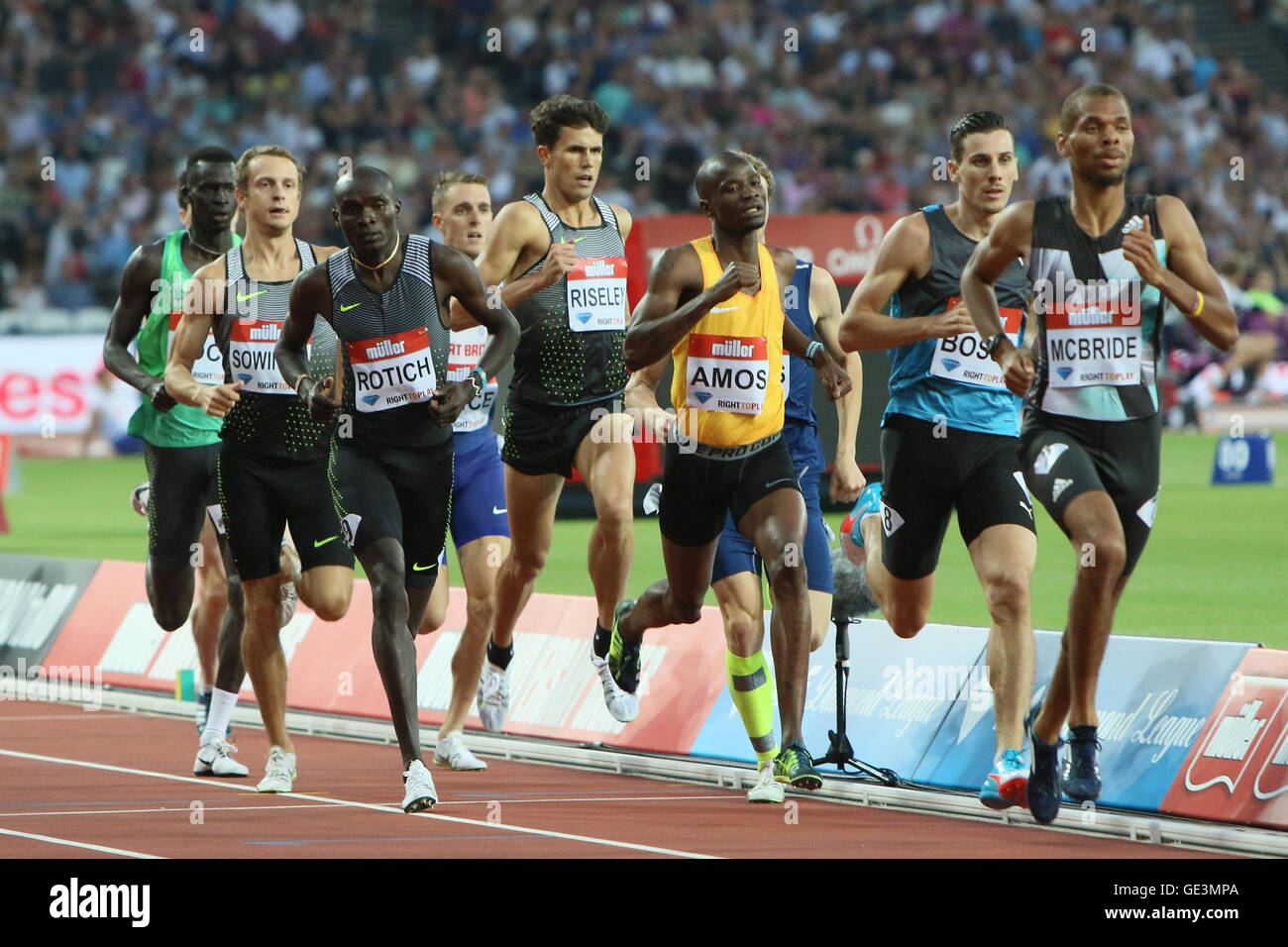 London, UK. 22. Juli 2016. IAAF Diamond League Jubiläumsspiele. Mens Emsley Carr Mile. Bildnachweis: Dan Cooke/Alamy Live-Nachrichten Stockfoto