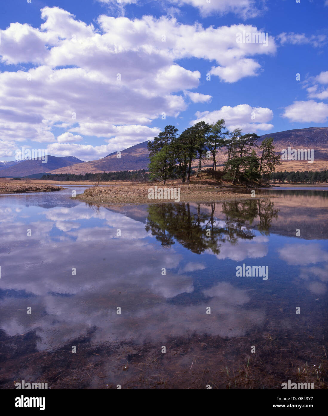 Reflexionen auf Loch Tulla, West Highlands Stockfoto