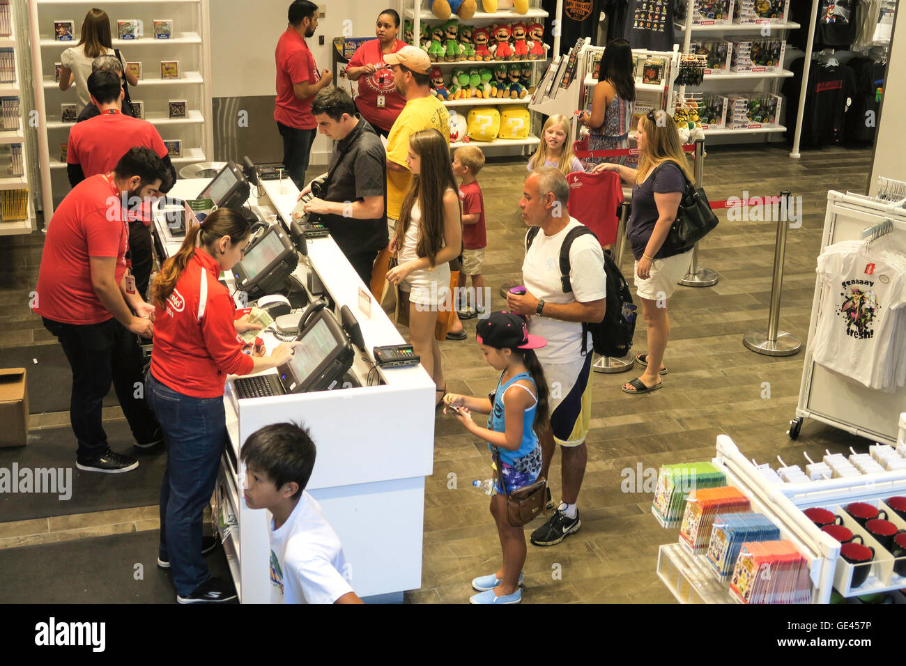 Nintendo New York Store Interieur, Rockefeller Center, NYC, USA Stockfoto
