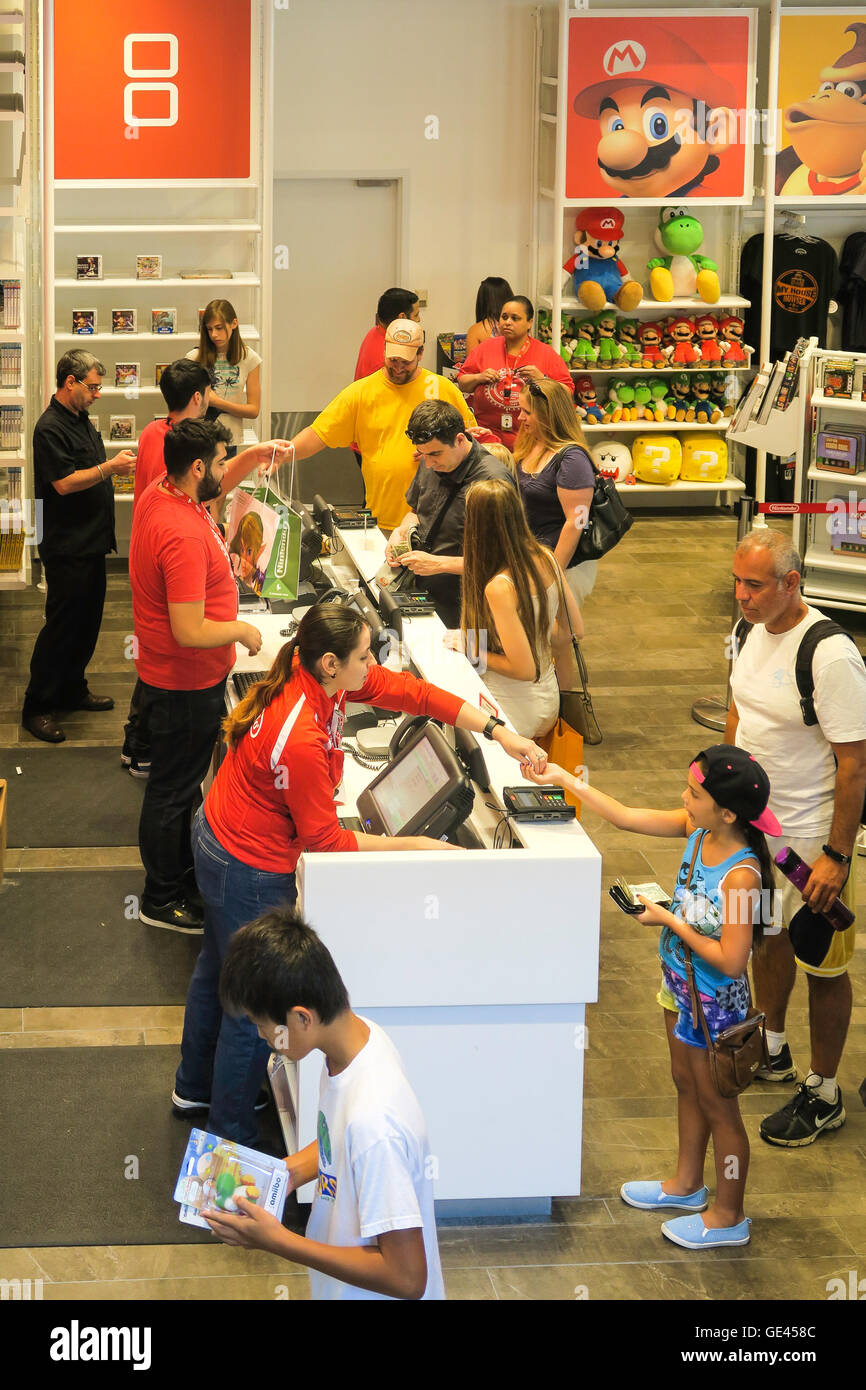 Nintendo New York Store Interieur, Rockefeller Center, NYC, USA Stockfoto