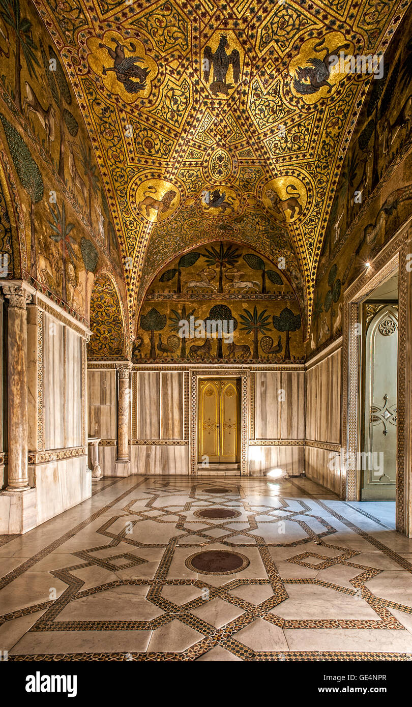 Italien Sizilien Palermo Royal Palast - Norman - König Roger Zimmer oder Balkon des Turms Joaria Stockfoto