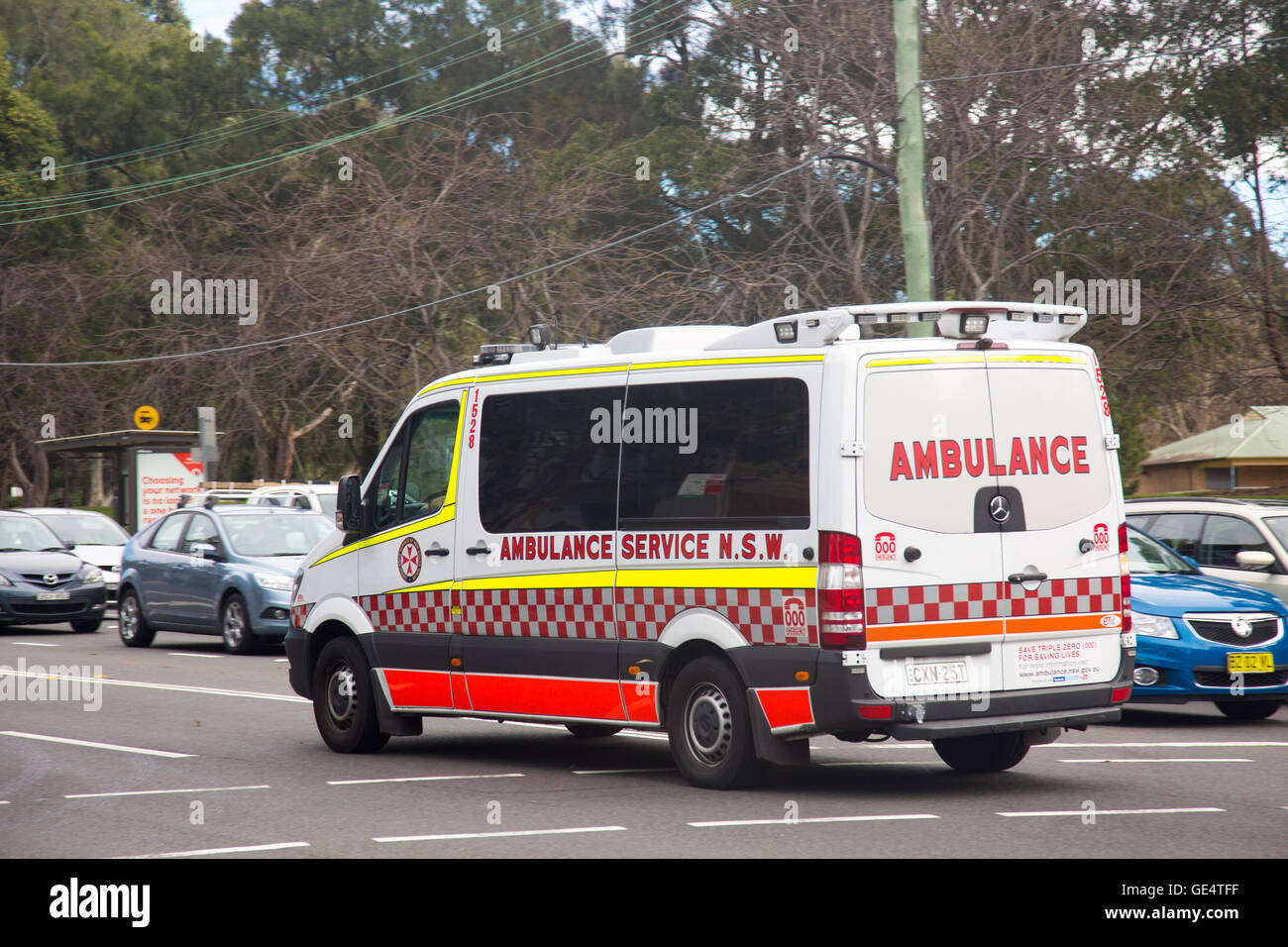New South Wales Krankenwagen Servicefahrzeug in Sydney, Australien Stockfoto