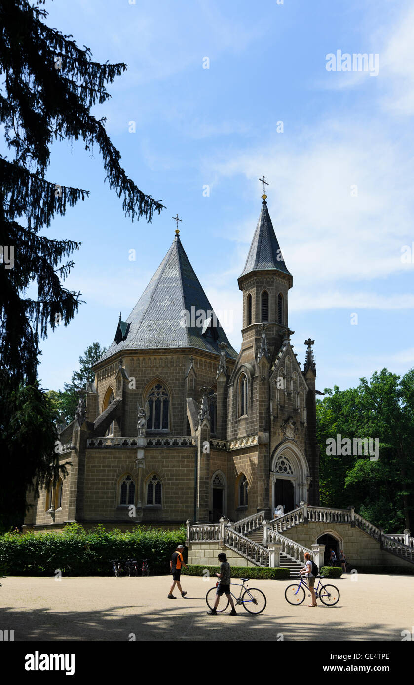 Trebon (Wittingau): neugotische Mausoleum der Familie Schwarzenberg, Jihocesky, Südböhmen, Tschechien, Südböhmen, Stockfoto