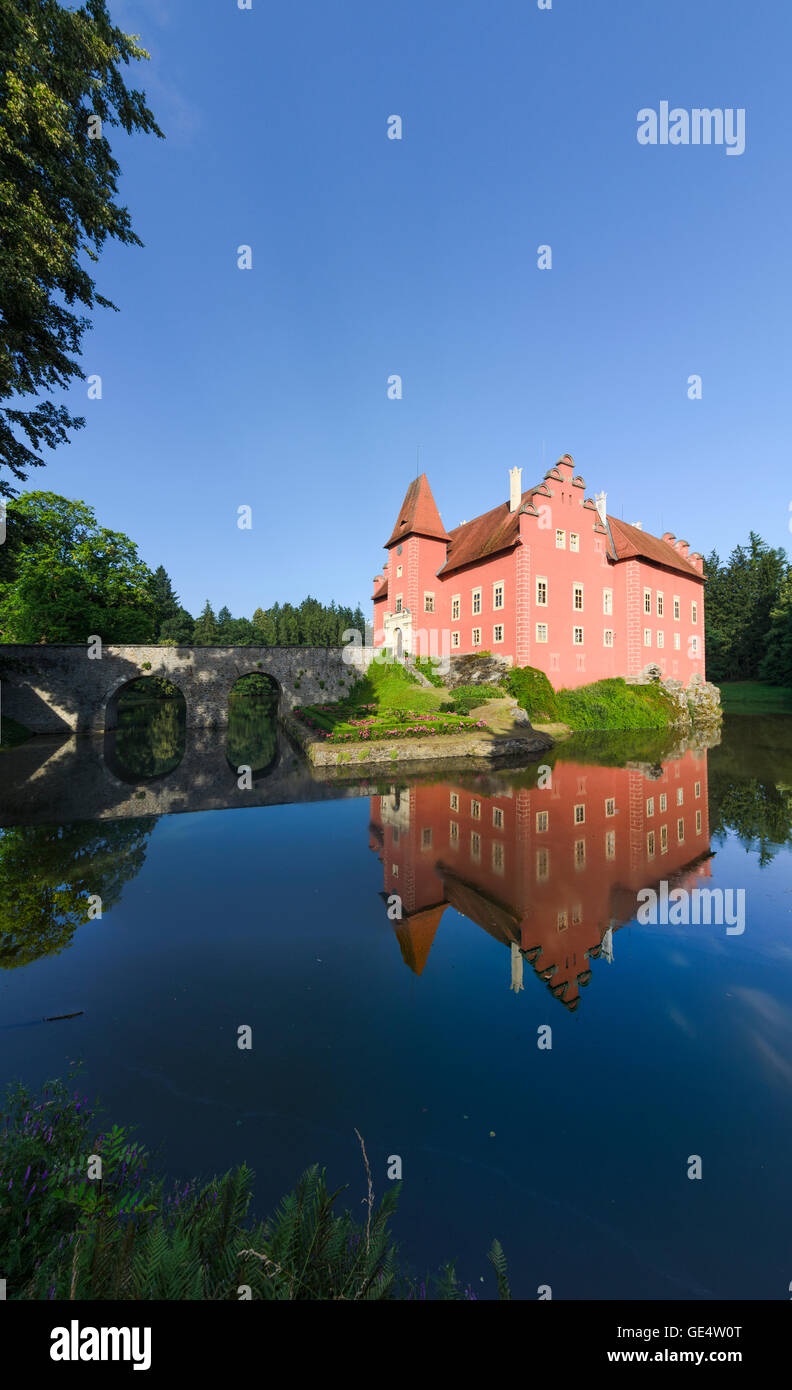 Pluhuv Zdar (Pluhow): Cervena Lhota (Rothlhotta) Burg, Tschechische Republik, Jihocesky, Südböhmen, Südböhmen, Stockfoto