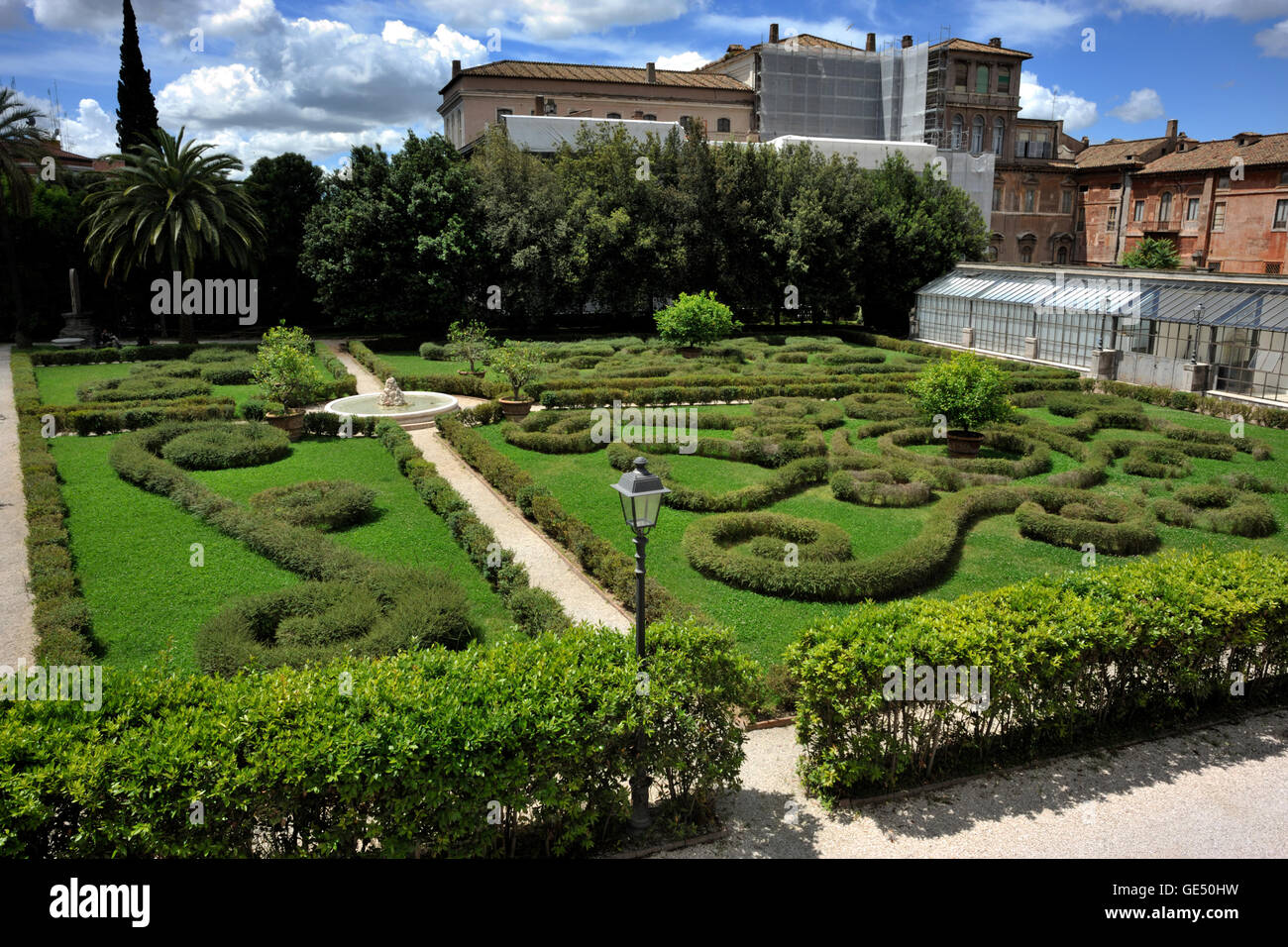Italien, Rom, Palazzo Barberini, Gärten Stockfotografie Alamy