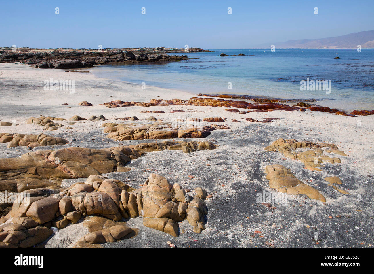 Küste des Indischen Ozeans in Dhofar, Oman. Stockfoto