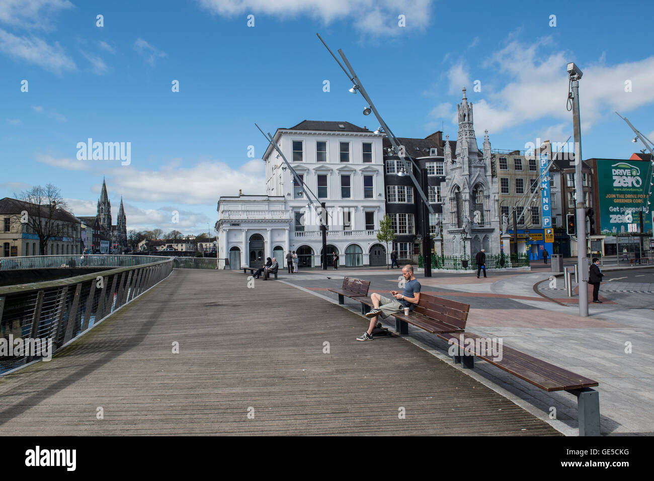 Blick auf die Stadt Zentrum von Cork in Südirland Stockfoto