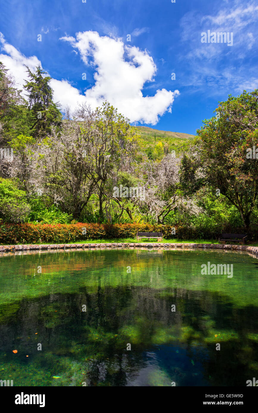 Natürliche Mineral-Pool in Villa de Leyva, Kolumbien Stockfoto