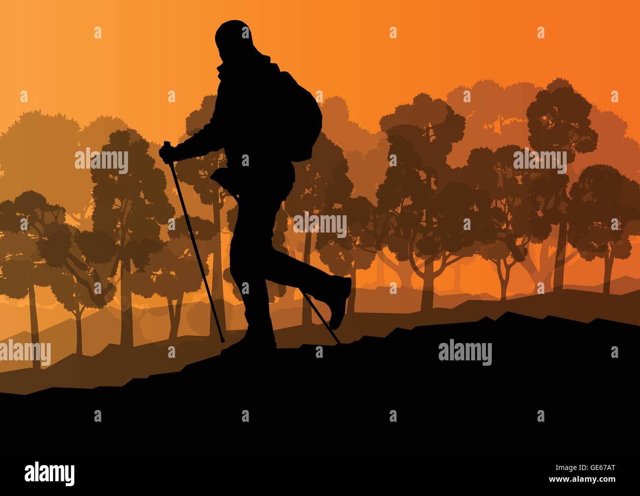 Wanderer Vektor Vektoren Stockfotos Und Bilder Kaufen Alamy