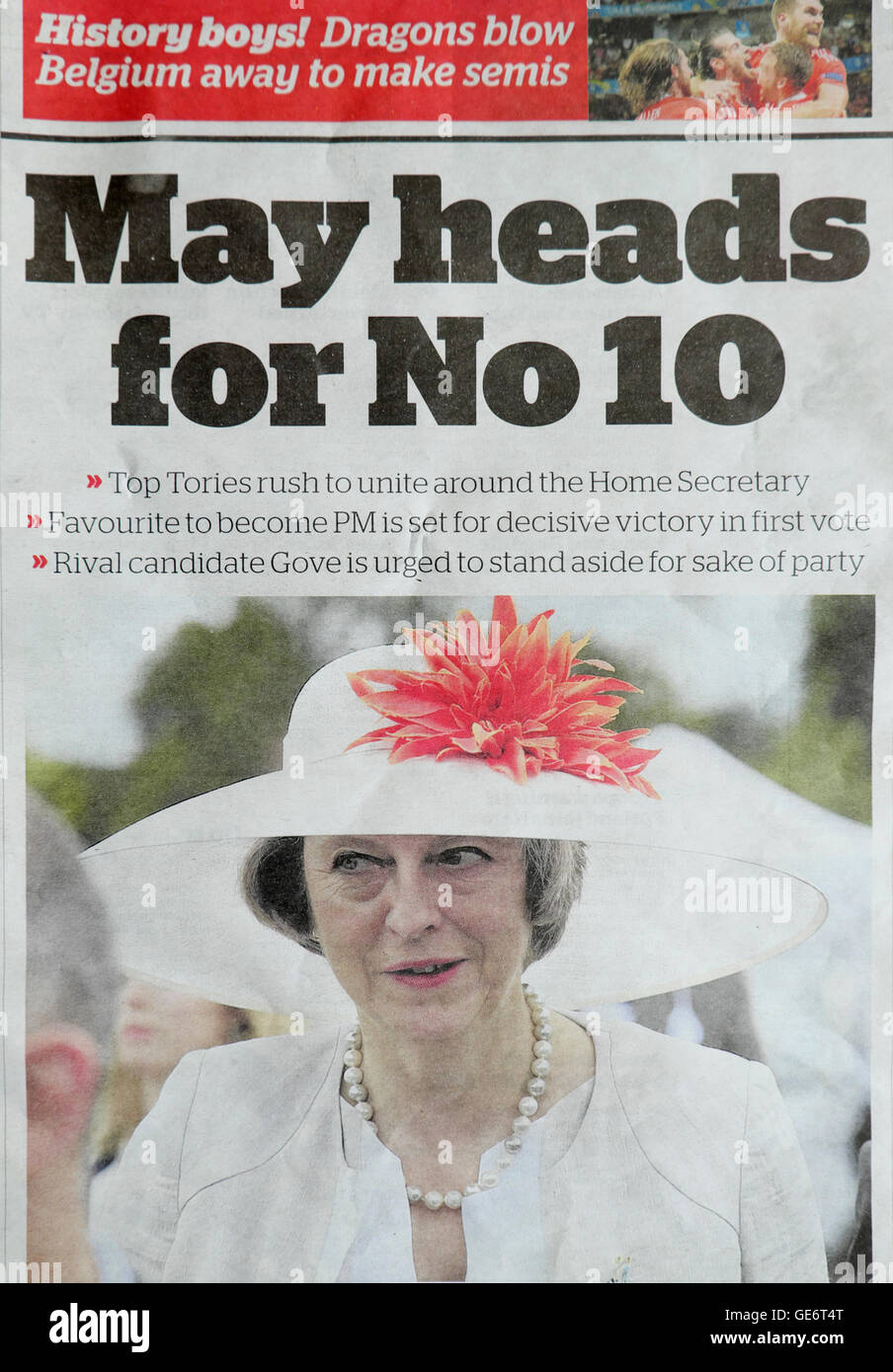 "Kann Köpfe für Nr. 10" Schlagzeile in London UK Stockfoto